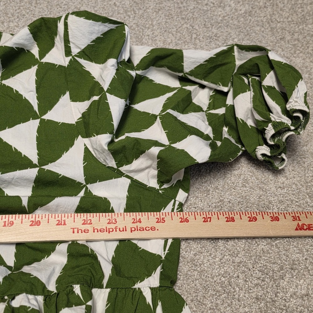 Anthropologie Maeve The Bettina Tiered Shirt Maxi Dress Moss Green Triangle 2X - Picture 6 of 8